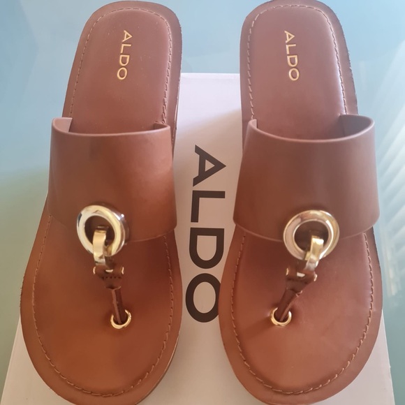 Aldo Dreamer Brown Platforms Wedges NWT size 8.5 - Picture 6 of 6